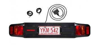 number plate holder for bike rack